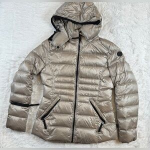 Andrew Marc 650 Fill Down Coat Puffer Jacket - Silver - Size Small
